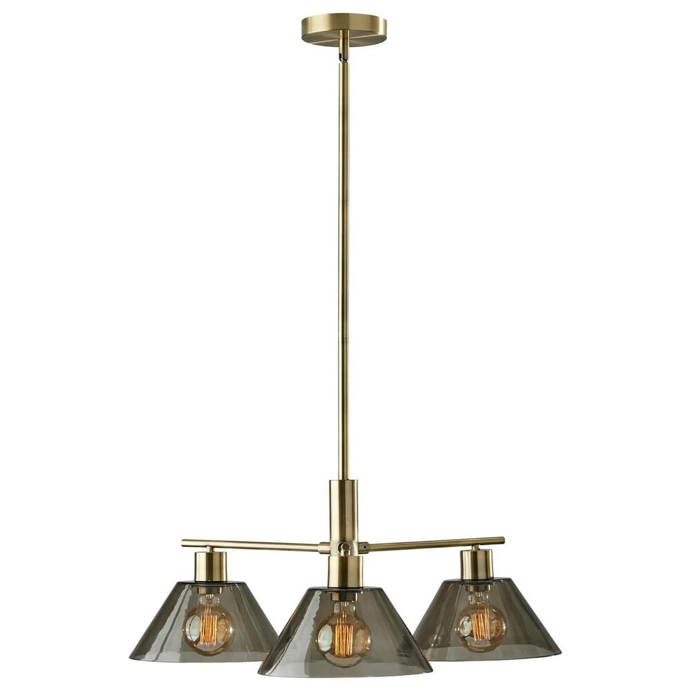 Adesso Zoe 3-Light Chandelier in Antique Brass, , large