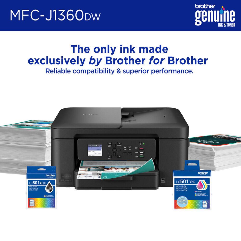 Brother Wireless Color All-in-One Inkjet Printer in Black, , large