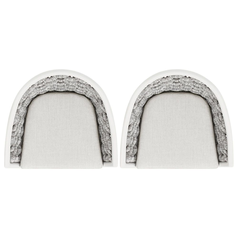 Hearth and Haven Rowan Patio Low-back Barrel Stool in White &#40;Set of 2&#41;, , large