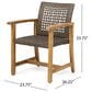 Hearth and Haven Hampton Outdoor Dining Chair in Brown (Set of 2), , large