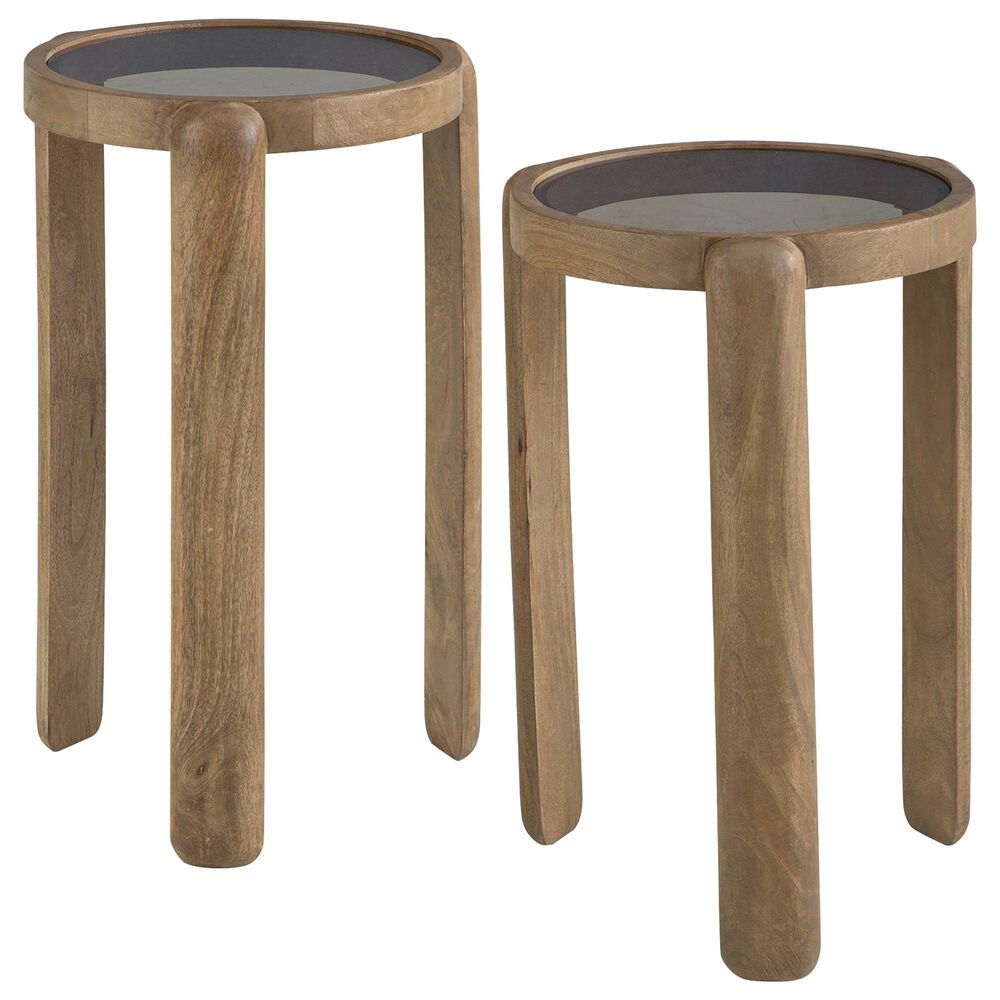 Ashley Jossor 2-Piece Bunching End Table in Natural Brown and Light Brown, , large