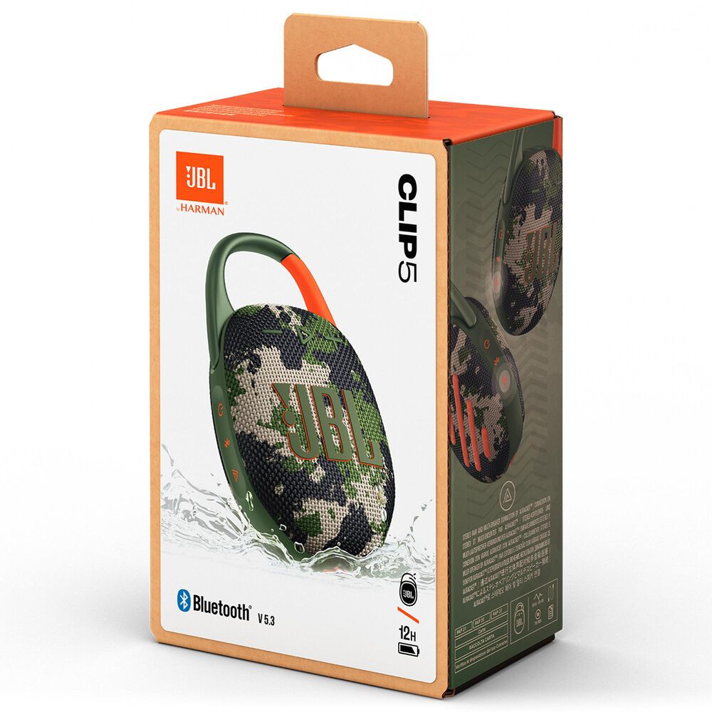 JBL Clip 5 Portable Waterproof Bluetooth Speaker in Squad, , large