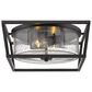 Golden Lighting Mercer Flush Mount in Matte Black, , large