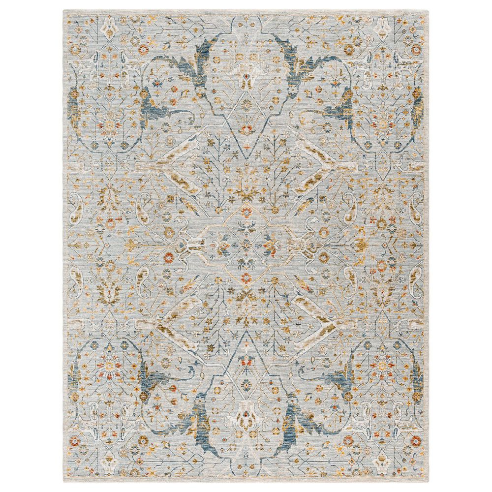Surya Reina Denim, Light Gray, Cream, Tan, Mustard, Olive and Rust 5" x 7"5" Area Rug, , large