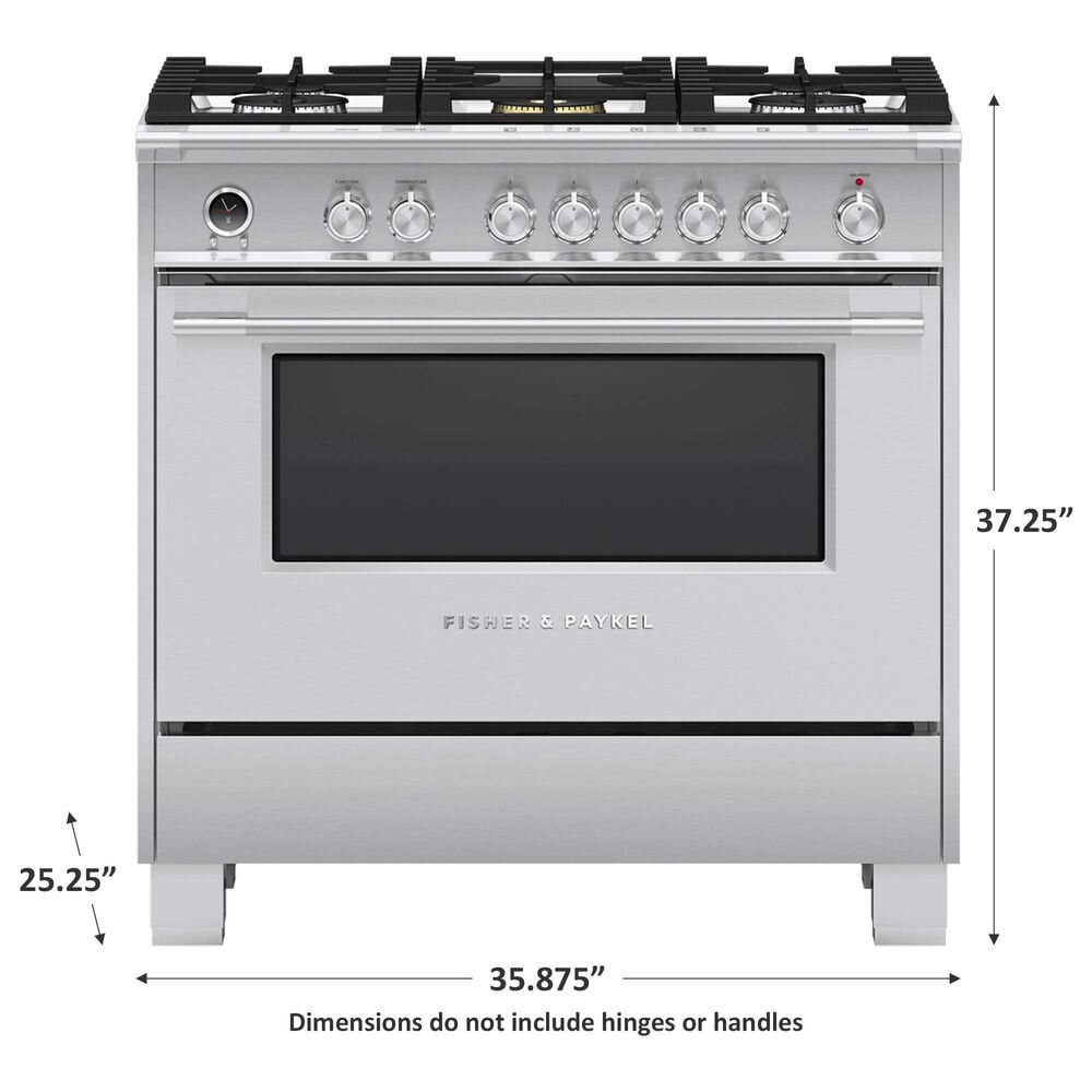Fisher &amp; Paykel 36&quot; Freestanding Classic Dual Fuel Ranges in Stainless Steel, , large