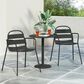 Hearth and Haven Terra Nova 3-Piece Outdoor Bistro Set in Matte Black, , large