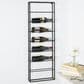 Maple and Jade 8-Bottle Display Wall Wine Rack with Open Style Frame in Matte Black, , large