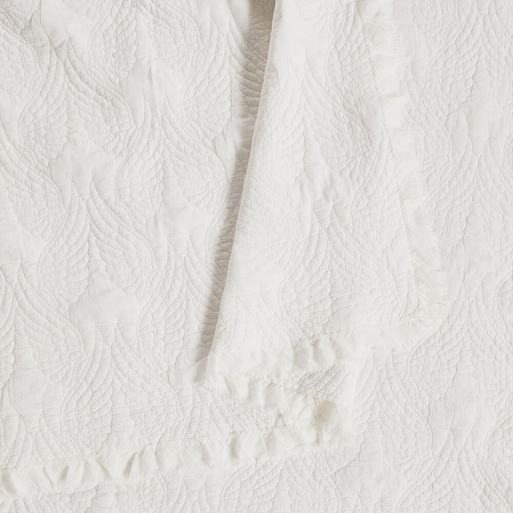 Peking Handicraft She Talks to Angels 3-Piece King Quilt Set in White, , large