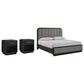 Millenium Rowanbeck King Bed and Two Nightstands in Black, , large