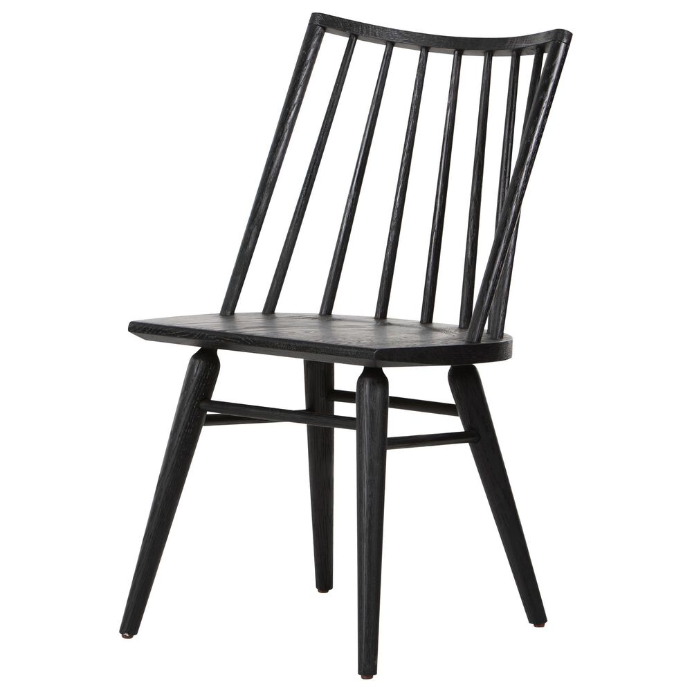 Four Hands Belfast Lewis Windsor Dining Chair in Black Oak | NFM