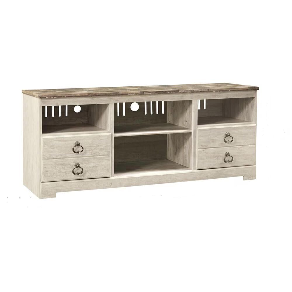 Ashley Willowton 64" TV Stand in Whitewash, , large