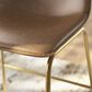 Ashley Ciabori 28.38" Faux Leather Barstool in Gold, , large