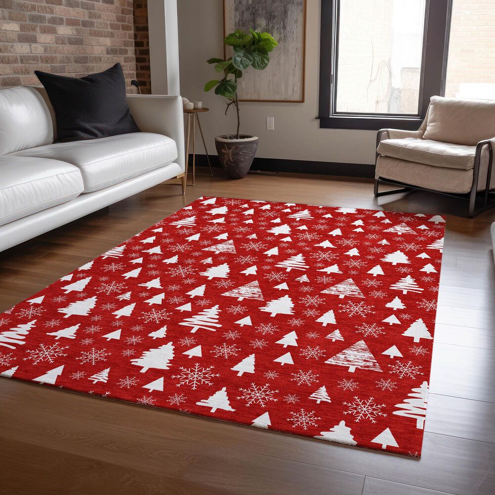 Dalyn Rug Company Wonderland WN23 5&#39; x 7&#39;6&quot; Red Indoor/Outdoor Area Rug, , large