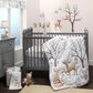 Lambs and Ivy Deer Park Window Valance in Brown, White and Grey, , large