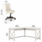 Bush Key West 2-Piece Desk Set with in Linen White Oak, , large
