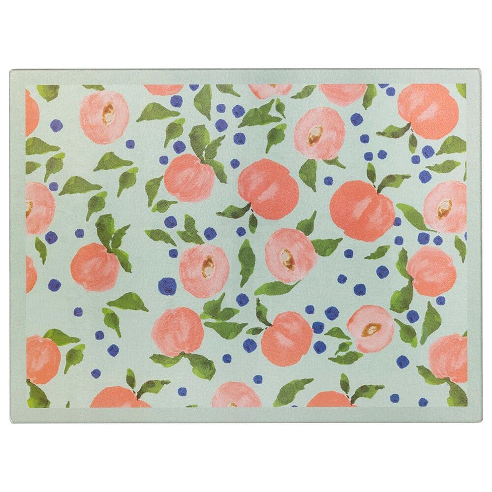 Boston International Large Peaches Charcuterie Board in Soft Mint Green, Peach, Green and Blue, , large