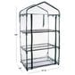 Timberlake Pure Garden 3-Tier Greenhouse in Green/Clear, , large