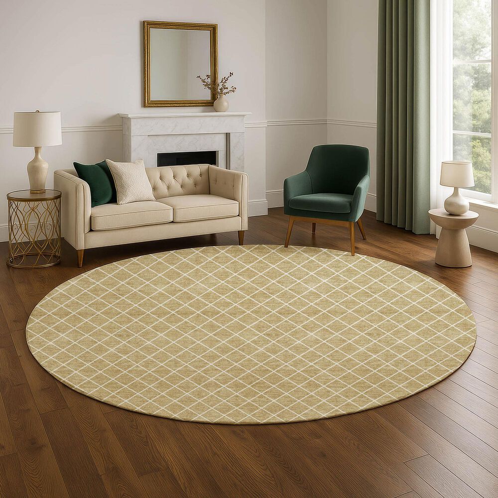 Dalyn Rug Company The Reserve TR15 Walnut 8&#39; Round Indoor/Outdoor Area Rug, , large