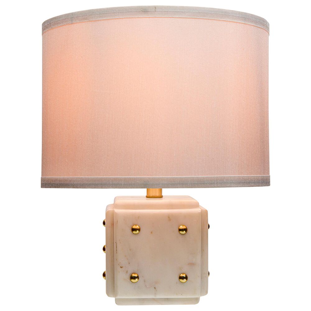 A&amp;B Home Anita Table Lamp with Collapsible Shade in White and Gold, , large