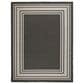 Nourison Horizon HOZ03 Black 8" x 10" Indoor/Outdoor Area Rug, , large