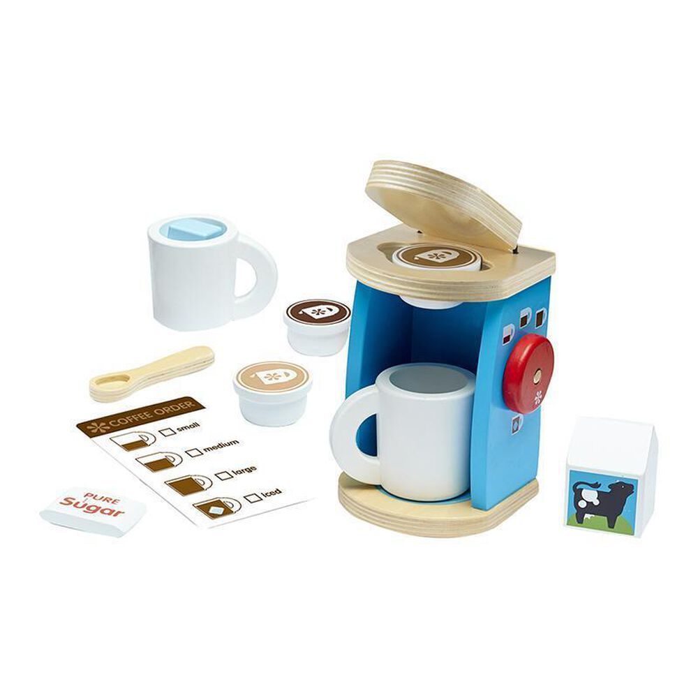 Melissa & Doug Wooden Brew and Serve Coffee Set, , large