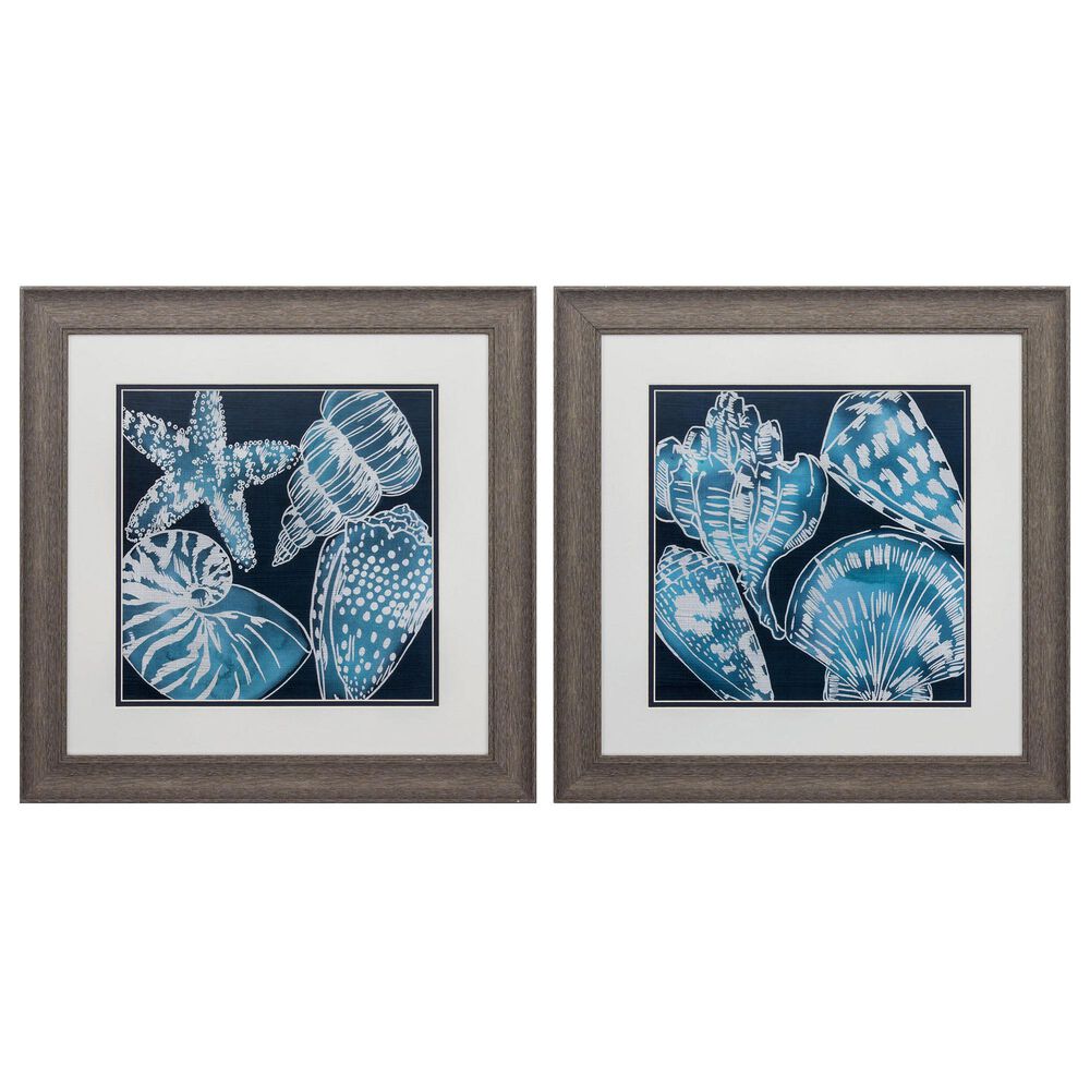 Propac "Marine Shells" Wall Art in Blue (Set of 2), , large