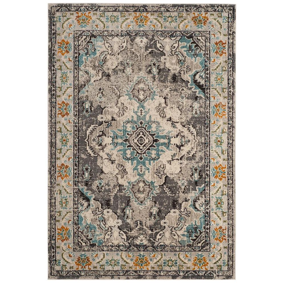 Safavieh Monaco MNC243G-5 5&#39;1&quot; x 7&#39;7&quot; Grey/Light Blue Area Rug, , large