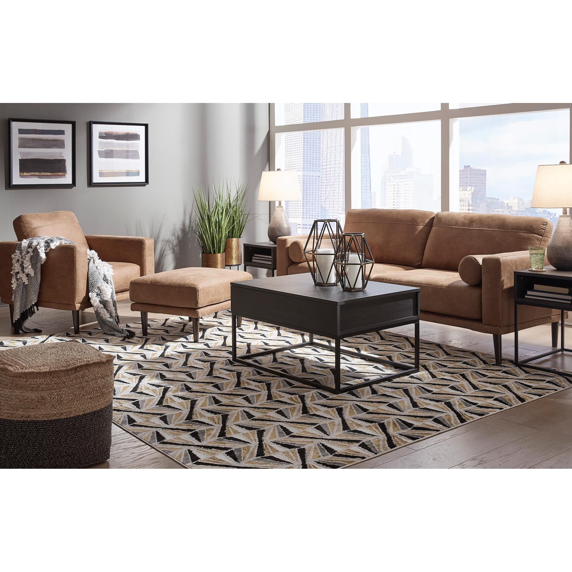 Ashley arroyo caramel sofa sale