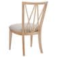 Linon Home Decor Bailey Side Chair with Beige Fabric Cushion Seat in Natural, , large