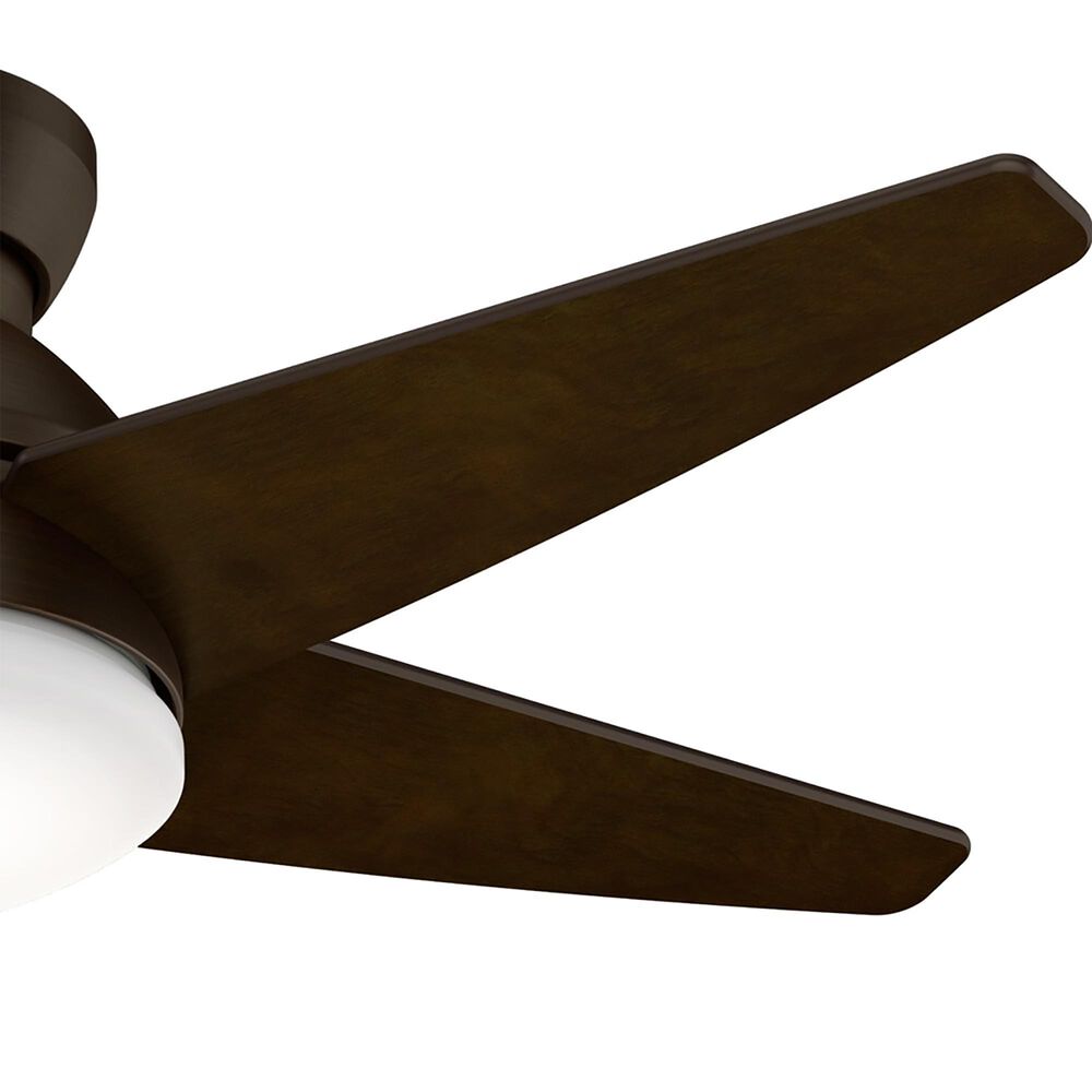 Hunter Isotope Low Profile 44&quot; Ceiling Fan with LED Light in Brushed Cocoa, , large