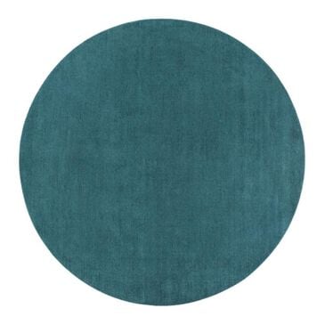 Surya Mystique M-5330 6" Round Teal Area Rug, , large