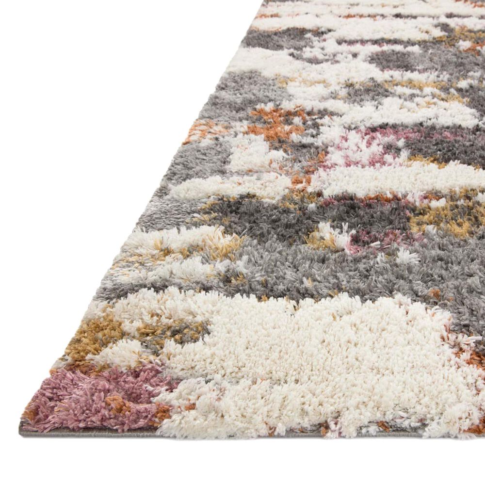 Loloi Levitt Shag 2&#39;7&quot; x 12&#39; Grey and Multicolor Runner, , large