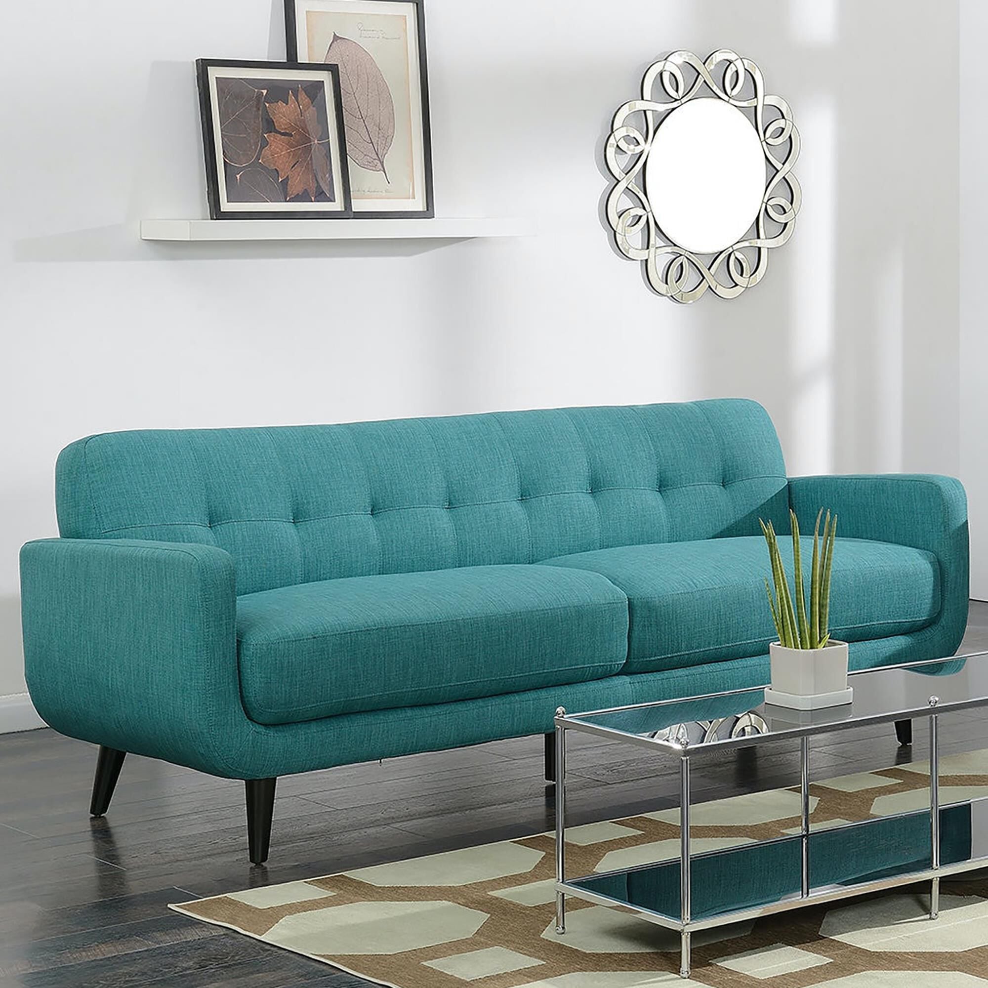 Teal couch sale