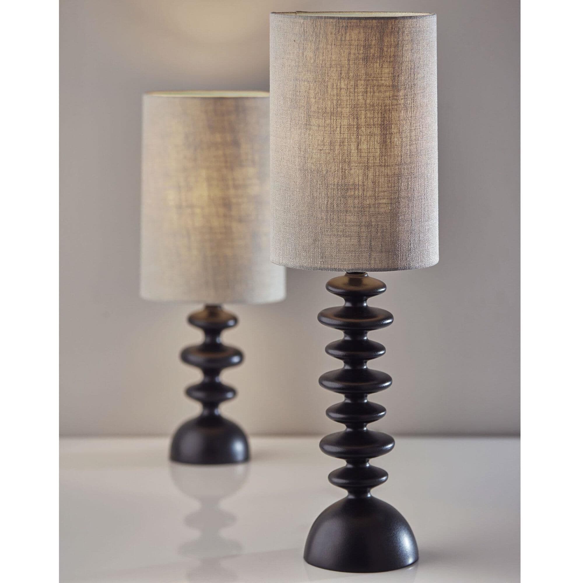 Adesso Beatrice Tall Table Lamp in Matte Black
