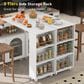 HOMLUX 56" Kitchen Island with Extended Table in White, , large