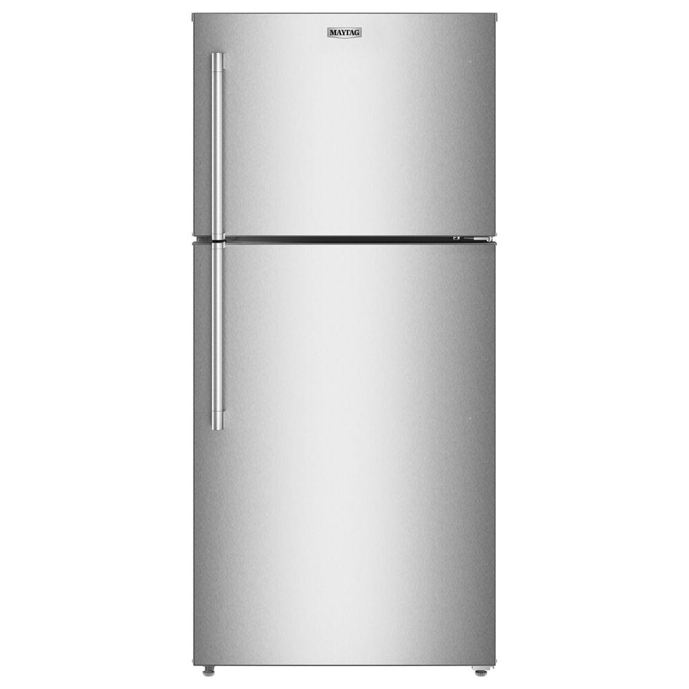 Maytag 19 Cu. Ft. Top Freezer Refrigerator with Garage Mode in Fingerprint-Resistant Stainless Steel, , large