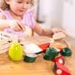 Melissa & Doug Wooden Cutting Food Play Food Set, , large