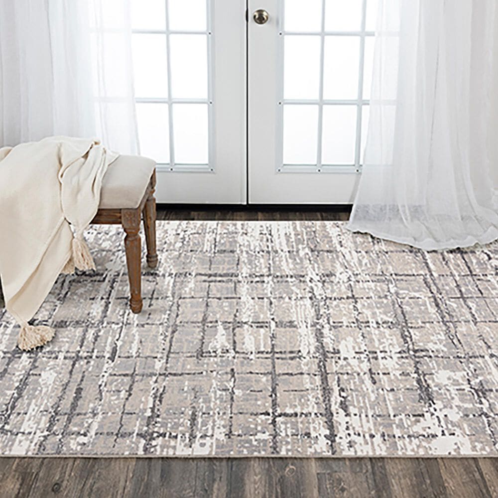 RIZZY Couture 10&#39; x 13&#39; Ivory and Gray Area Rug, , large