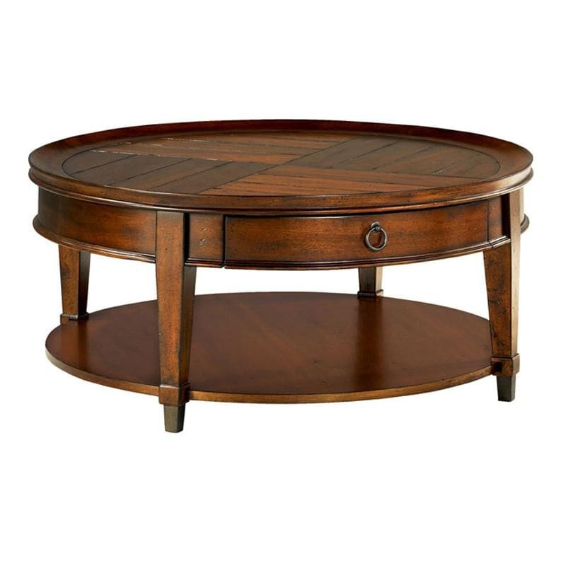 Hammary Round Coffee Table in Rich Mahogany NFM