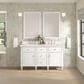 James Martin Vanities Lorelai 60" Double Vanity in Bright White with 3 cm Eternal Marfil Quartz Top, , large