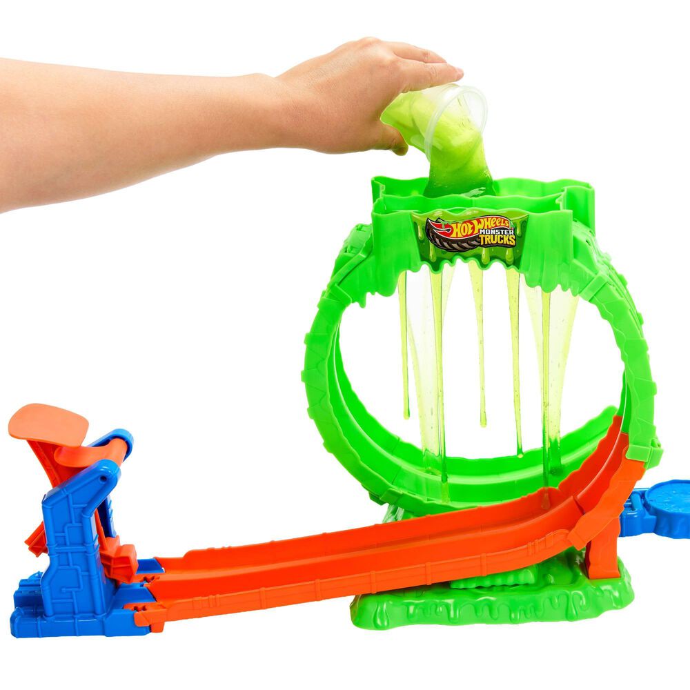 Hot Wheels Monster Trucks Mutant Chaos Loop Challenge Playset with Truck and Slime, , large
