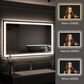 HOMLUX 48" x 32" LED Bathroom Makeup Mirror in Silver, , large