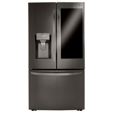 LG 30 Cu. Ft. Smart Wi-Fi Enabled Instaview Door-in-Door Refrigerator with Craft Ice Maker in Black Stainless Steel, , large
