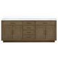 Lexora Home Abbey 84" Double Bathroom Vanity in Grey Oak with 2 cm White Cultured Marble Top and Rectangular Sinks, , large