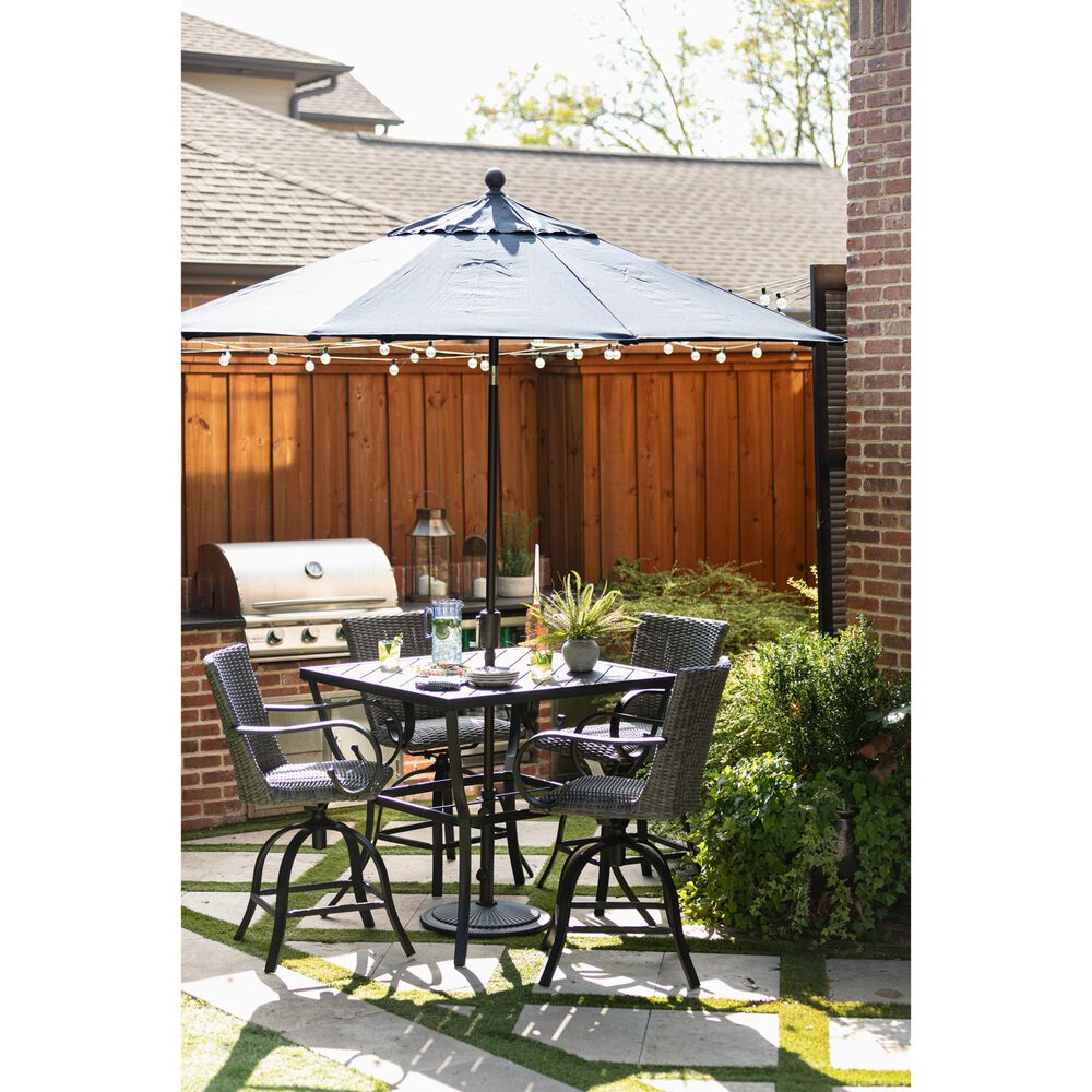 Four Seasons 5-Piece Bar Table Set in Black, , large