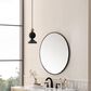 James Martin Vanities Rohe 30" Round Mirror in Matte Black, , large