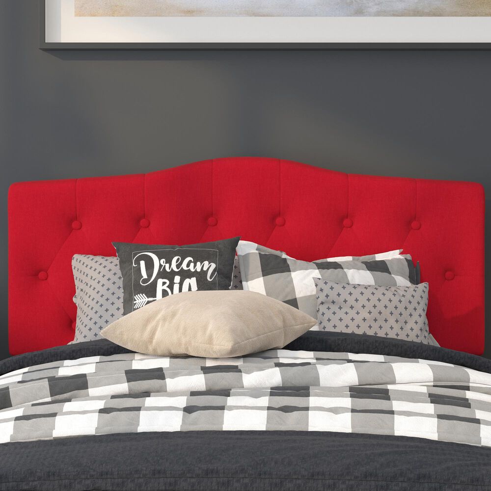 Flash Furniture Cambridge Full Upholstered Headboard in Red, , large