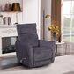 Oxford Furniture Cheers Manual Swivel Glider Recliner in Aspen Steel, , large
