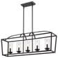 Golden Lighting Mercer 5-Light Linear Pendant in Matte Black, , large
