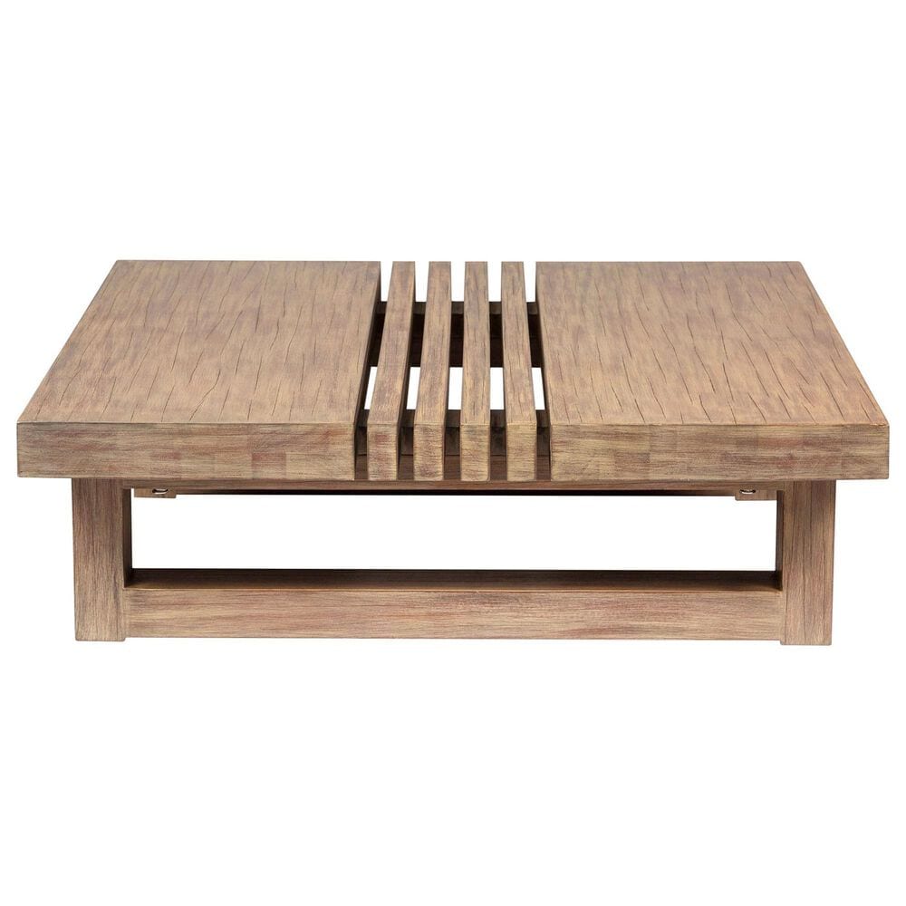Armen Living Vivid Patio Coffee Table in Brown, , large